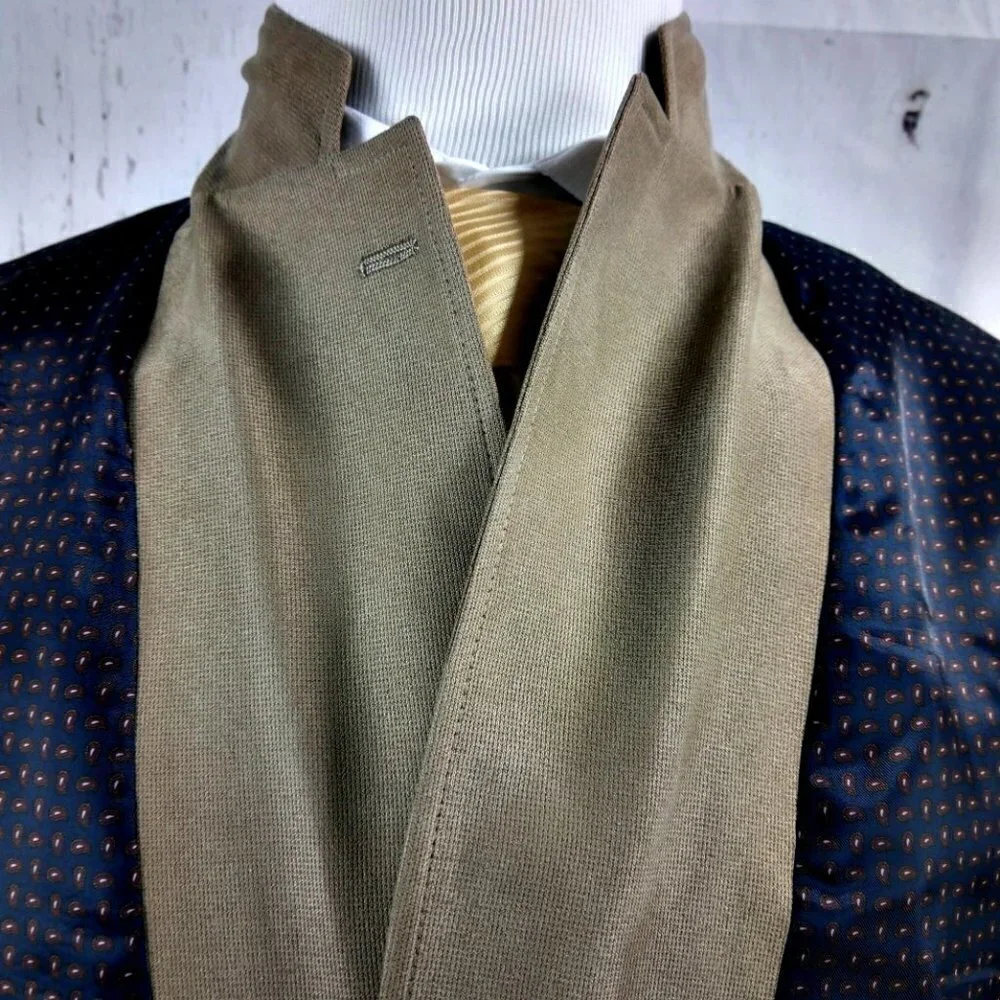 Chaps 44R 2 Button Tan Beige Birdseye Suit Blazer Sports Coat